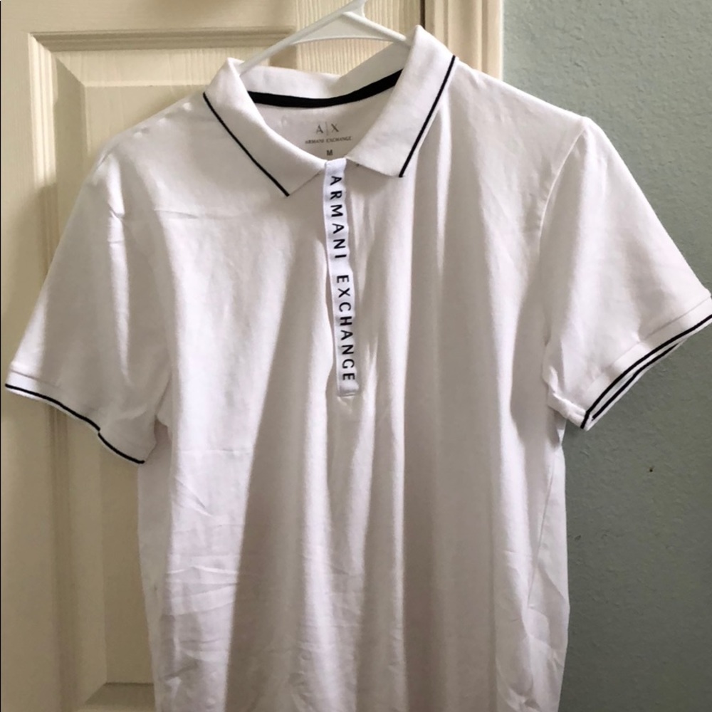 Armani Exhange White Polo